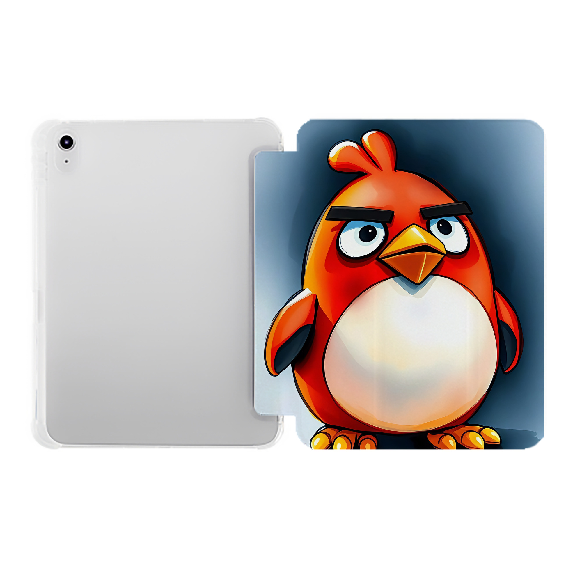 （画像用） Angry Birds アングリーバード IPad ケース ペン収納付き 三つ折りスタンド PUレザー×シリコン 対応機種9.5/10.5/10.9インチ
